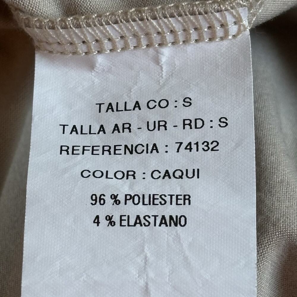 Taeq Esteban Cortazar Womens‎ Shirt Small Tan Activewear Hooded Comfort Stretch - Picture 7 of 10